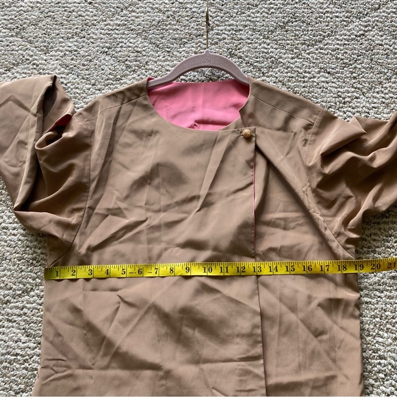 Light Brown Lightweight Wrap-Across Jacket - Picture 6 of 8